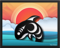 blackfish sunset painting