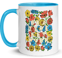 skatune network mug with flowers design